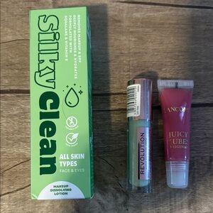 Revolution concealer, Makeup Dissolving Lotion & Lancôme Tinkled Pink Lip Gloss